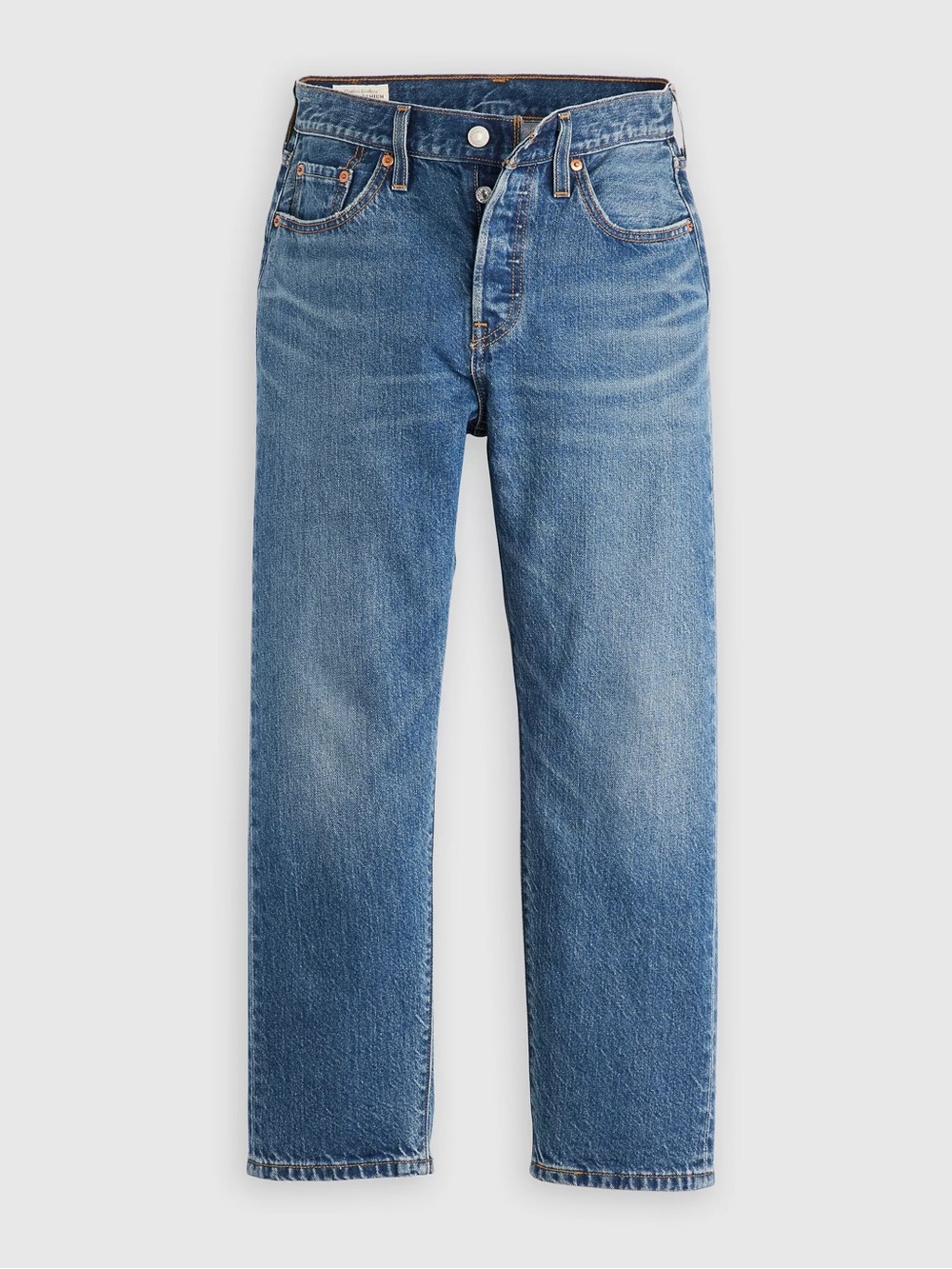NWOT Levi's 501 Original Fit Cropped Straight Leg Jeans Blue Waist 27 Length 26